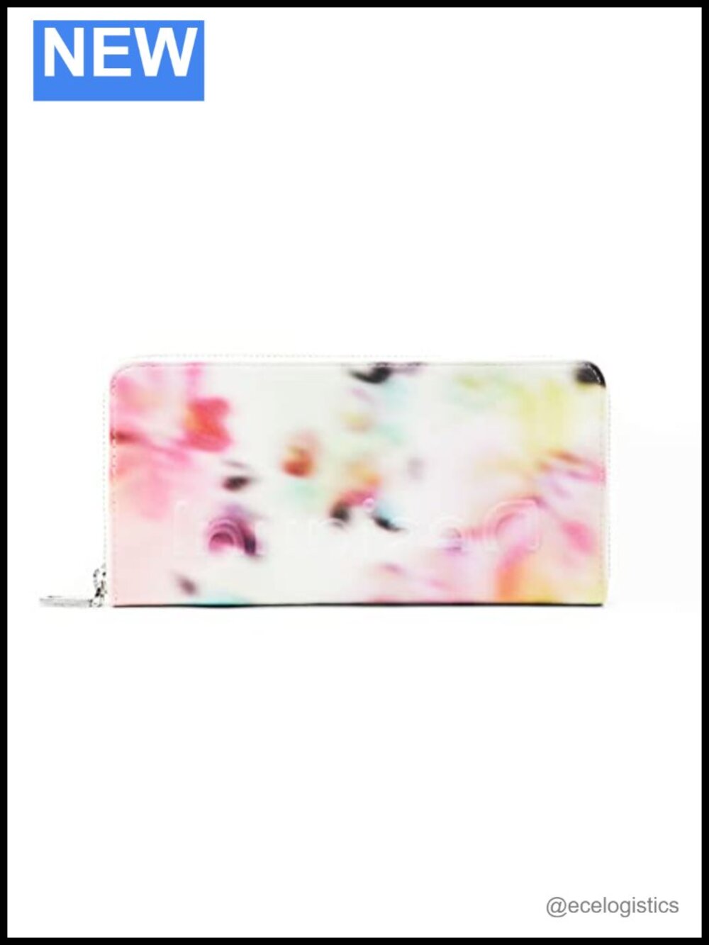 Desigual Womens PU Leather Floral Print Envelope Wallet with Zipper